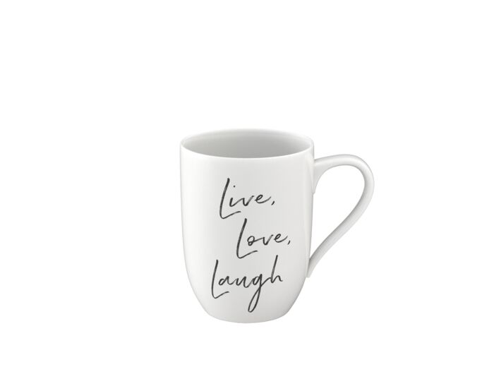 Statement mug « Live Love Laugh »