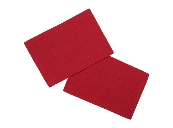 Textil Uni TREND set de table rouge, ensemble de 2, 35 x 50 cm