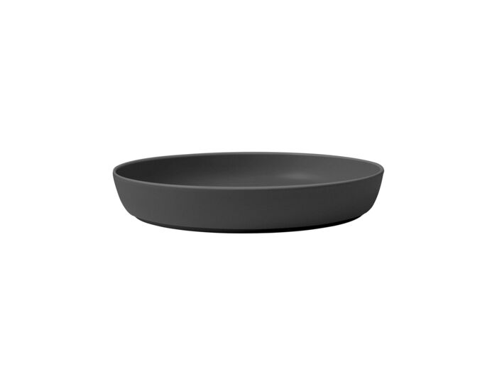 Assiette creuse Iconic - Grande assiette creuse noire en porcelaine haut de gamme