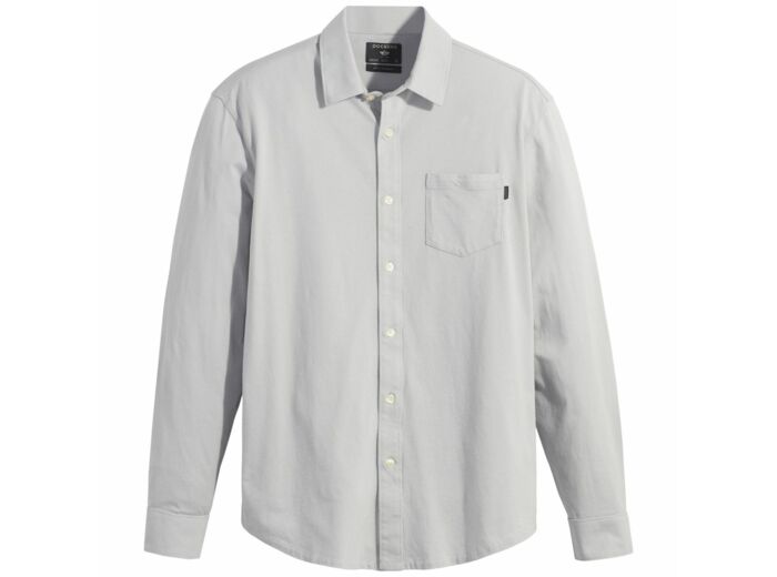 Knit Button-Up Shirt, Regular Fit