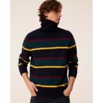 Pull Hugo Pull Col Roule Rayé Cachemire Intarsia, 6 fils