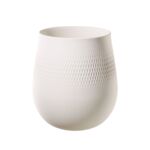 Manufacture Collier blanc Vase Carré grand 20,5x20,5x22,5cm