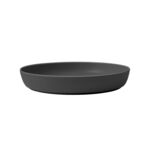 Assiette creuse Iconic - Grande assiette creuse noire en porcelaine haut de gamme