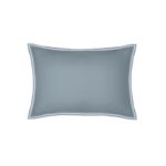 TAIE D'OREILLER | Pure White Percale Lavée - Blue - Finition White