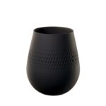 Manufacture Collier noir Vase Carré petit 12,5x12,5x14cm