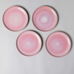 Perlemor Coral - Assiette plate, rose, en porcelaine haut de gamme