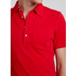 Polo rouge en jersey de coton
