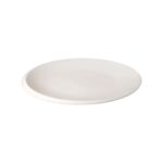 NewMoon - Assiette plate, blanche, en porcelaine haut de gamme
