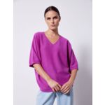 Pull cachemire col V manches ¾ Isana BERRY