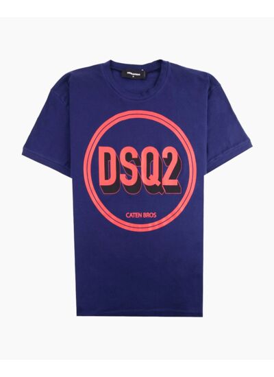 Dsquared T-Shirt DSQ2 Circle Blue