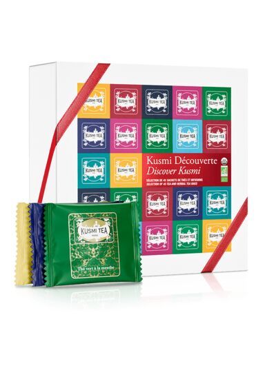 Kusmi Découverte bio  - Coffret 45 sachets enveloppés - 90 gr