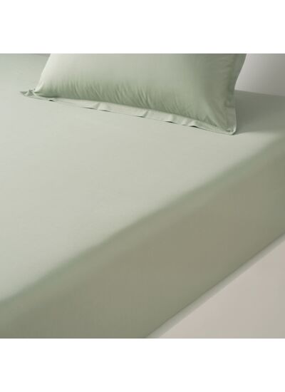 TDM - Drap housse en percale de coton ecru, Percale Unie 80 Fils