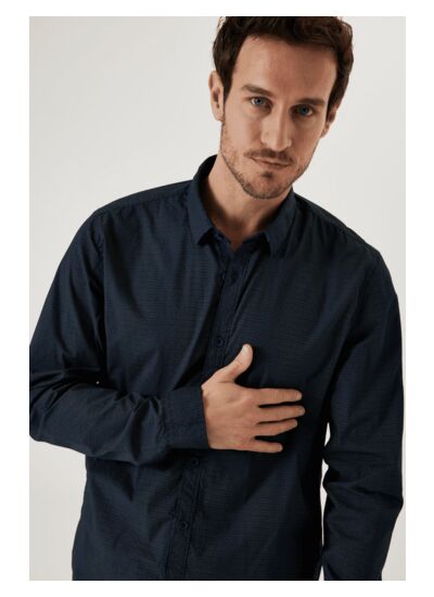 Men Shirt Blue