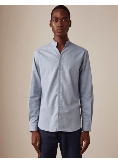 Chemise Carl en coton cachemire bleu