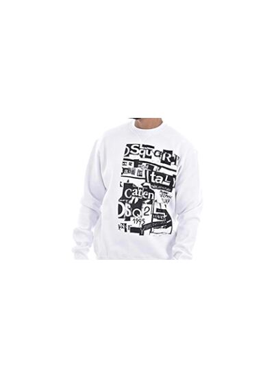 Crewneck - Caten Patchwork - White