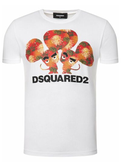 Dsquared T-Shirt Souris Animal White