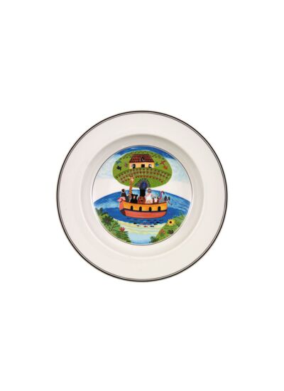 Design Naif Assiette creuse Arche de Noé 21cm