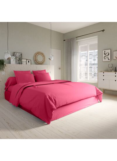 Housse de couette Studio Coton Fuchsia