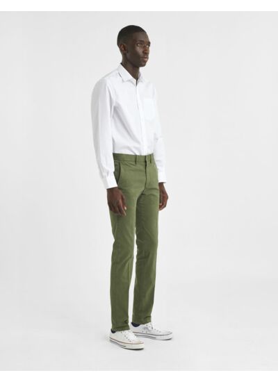 Chino Maxence en coton kaki