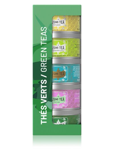 Les Thés verts bio - Assortiment de 5 boîtes métal - 100gr