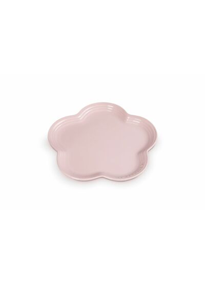 Assiette fleur 23cm en céramique chiffon pink