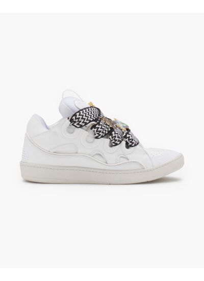 Lanvin Leather Curb Sneaker 3.0 White