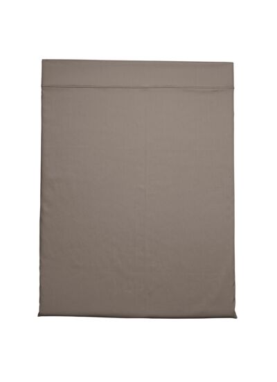 Drap plat Partition Satin de coton Coloris Taupe