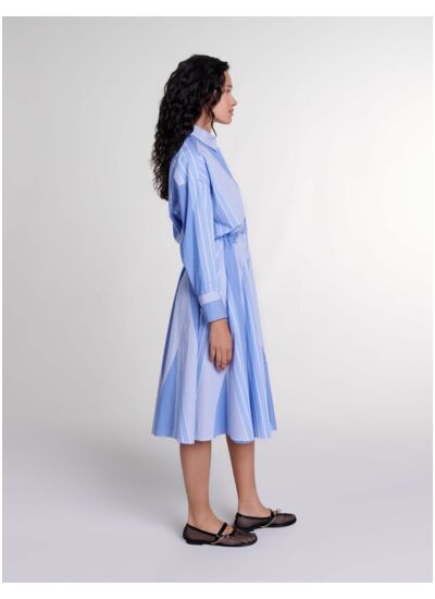 Robe longue loose à rayures maje