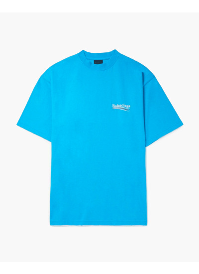 BALENCIAGA POLITICAL Wave Tee Blue