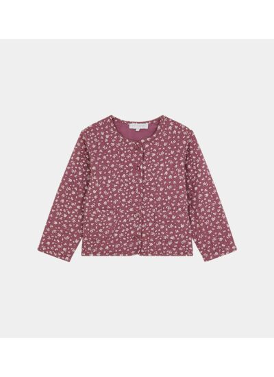 Veste matelassée Potiti imprimé floral coton biologique