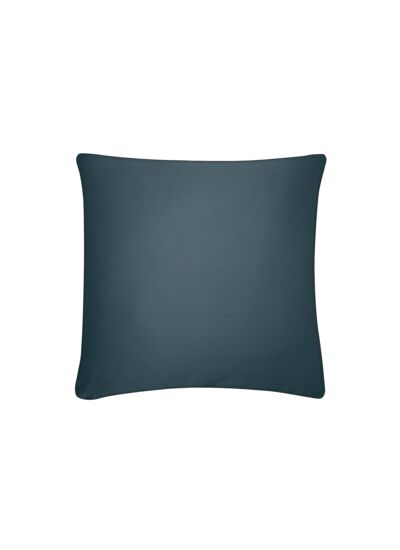 TAIE D'OREILLER | Pure White Satin Lavé - Midnight blue - Finition Black