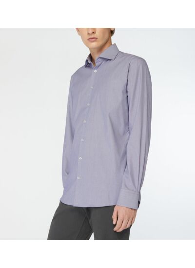 Chemise slim Ming rayures twill de coton