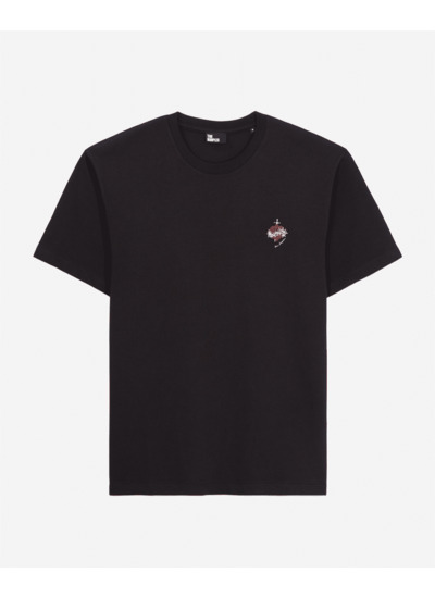 T-Shirt Noir Avec Broderie Dagger Through Heart