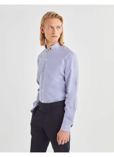 Chemise Ajustée Infroissable rayée marine