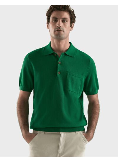 Polo Félicien en maille verte