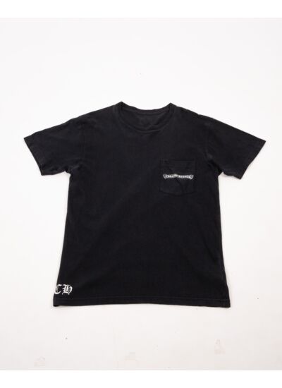 VINTAGE T-Shirt Black Pocket Logo Chrome Hearts