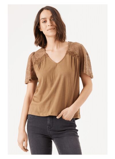 Women T-shirt Brown