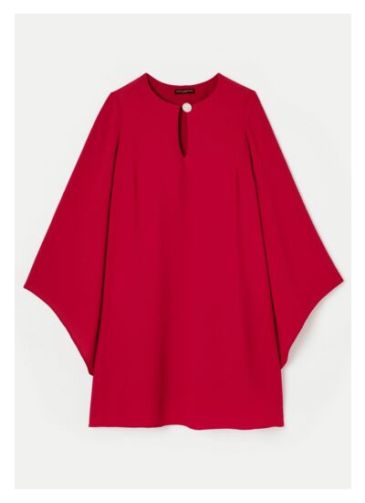 Robe Raonie-rouge en crêpe