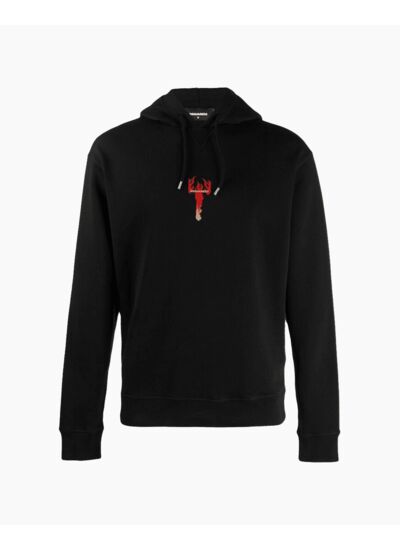 Dsquared Hoodie Key Flamme Black