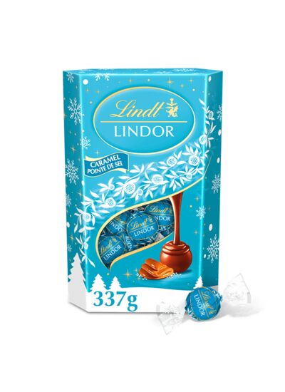 LINDOR Cornet Caramel Pointe de Sel 337g