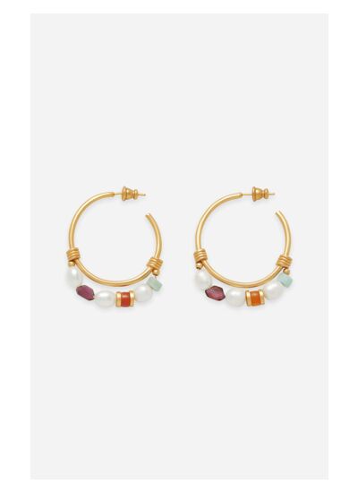 Boucles d'Oreilles En Laiton Doré