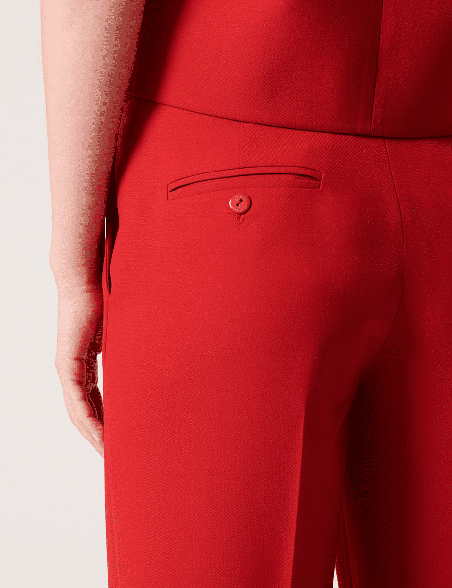 Pantalon Primavero-Pantalon droit rouge