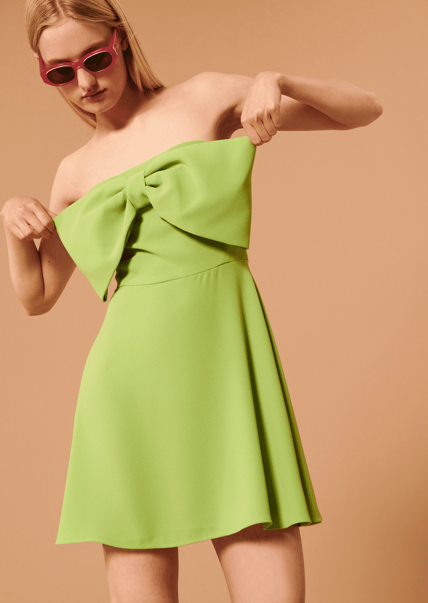 Robe Ramatuelle-Vert en Polyester