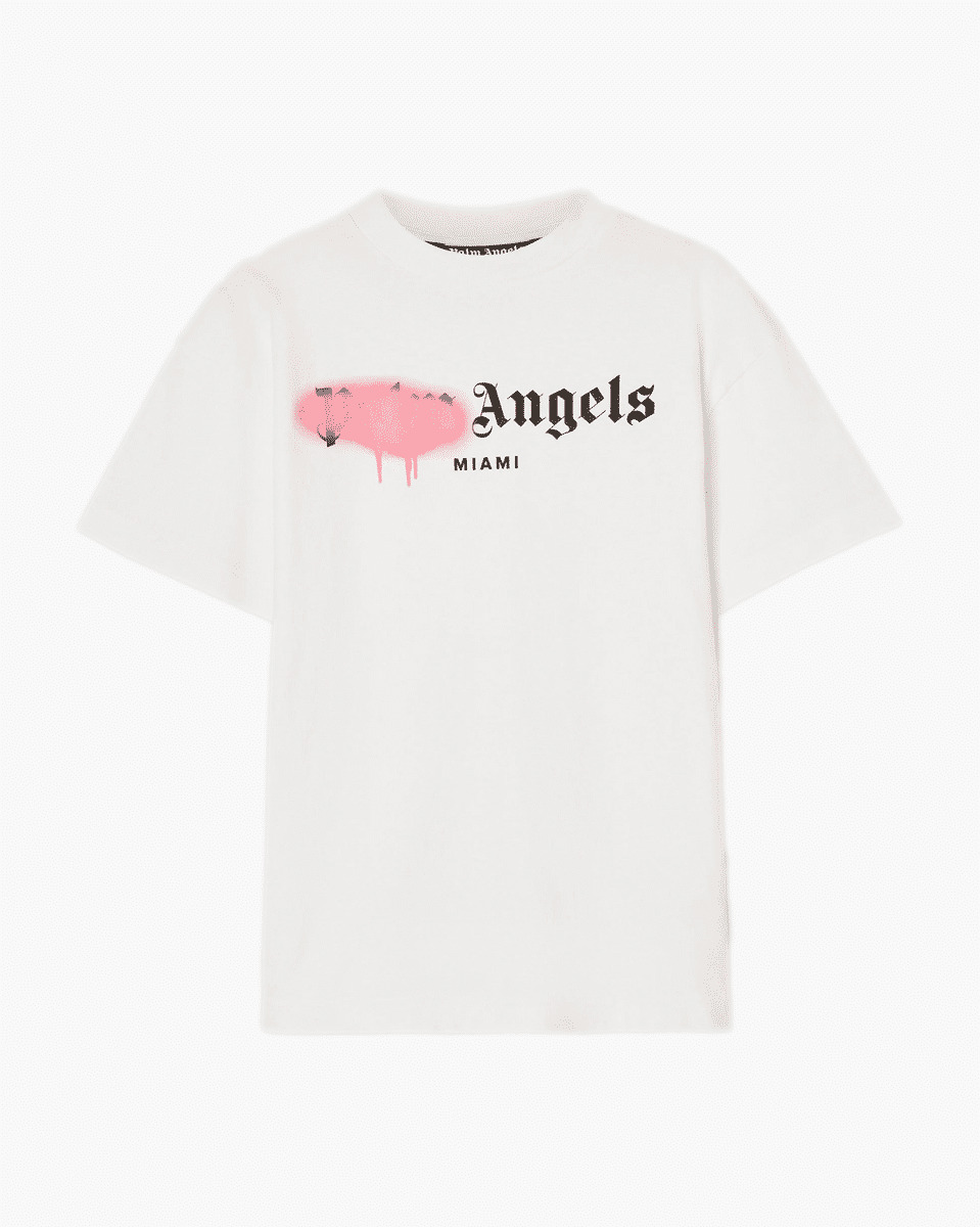 Palm Angels Miami sprayed tee saumon