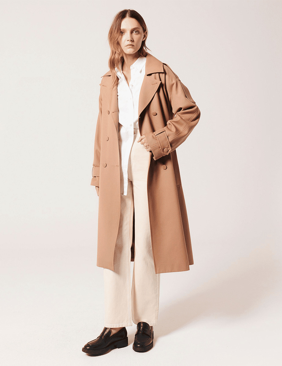 Trench Tivan Camel en Polyester