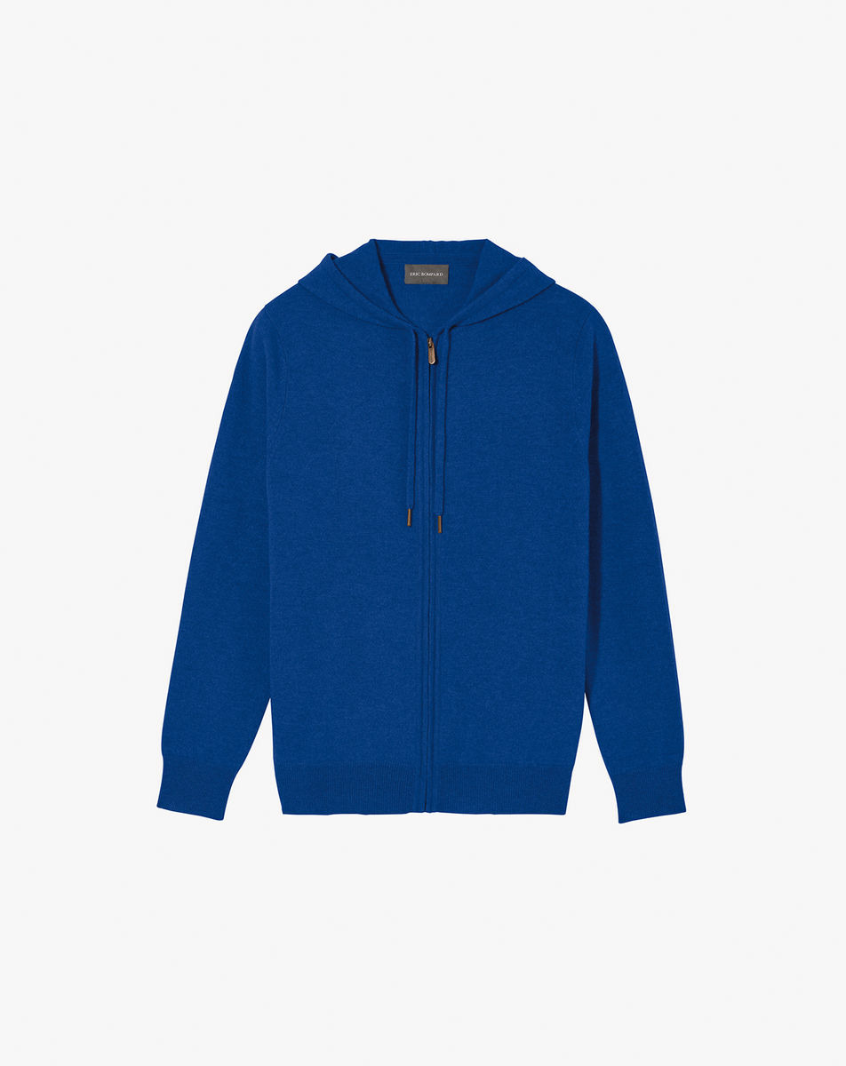 Pull à capuche zippé - Homme - COBALT