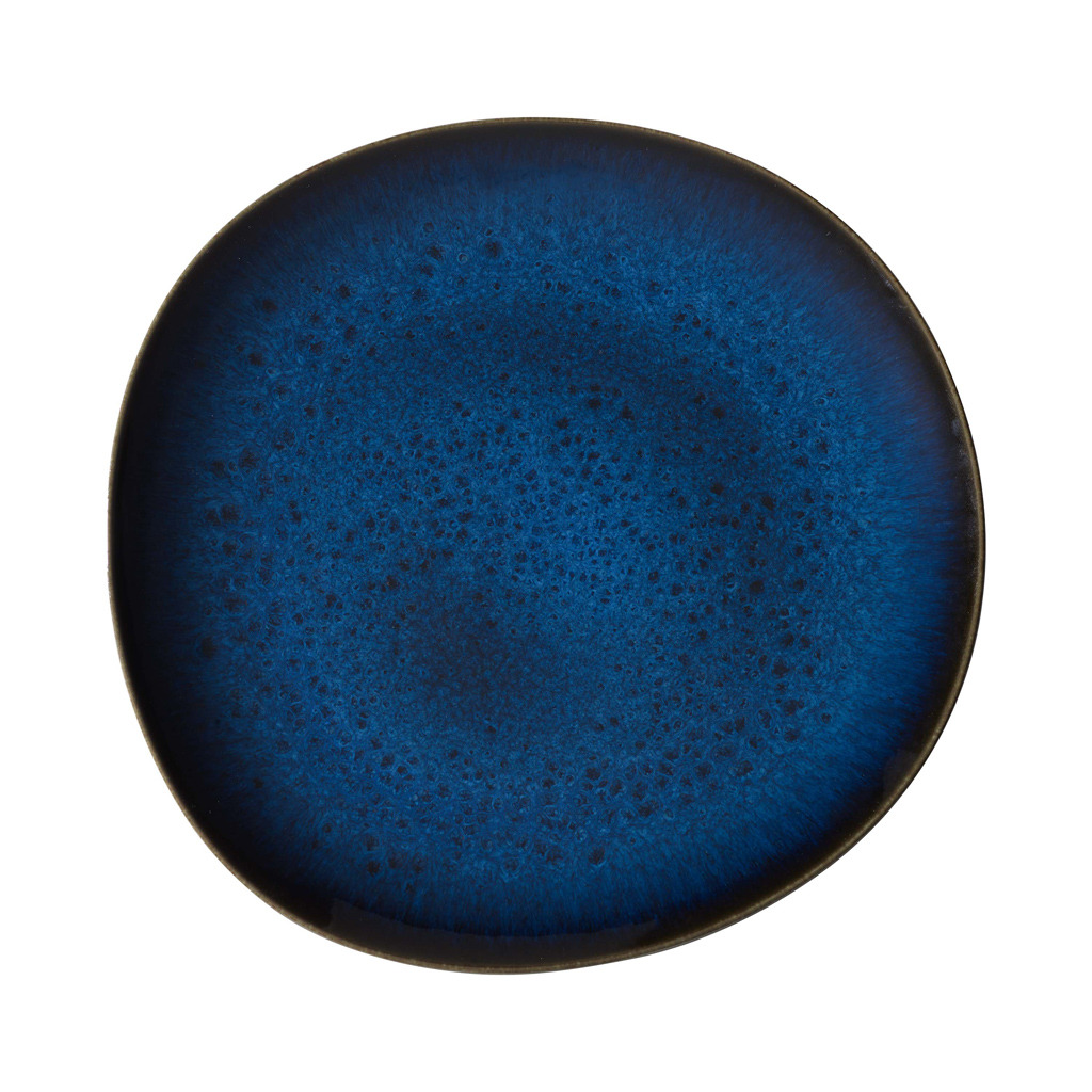 Lave - Assiette plate bleue, en grès