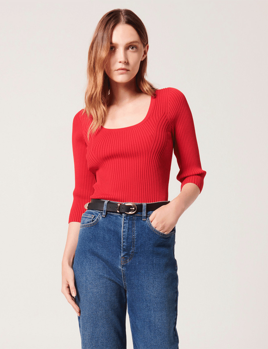 Pull Nelan Rouge en Viscose