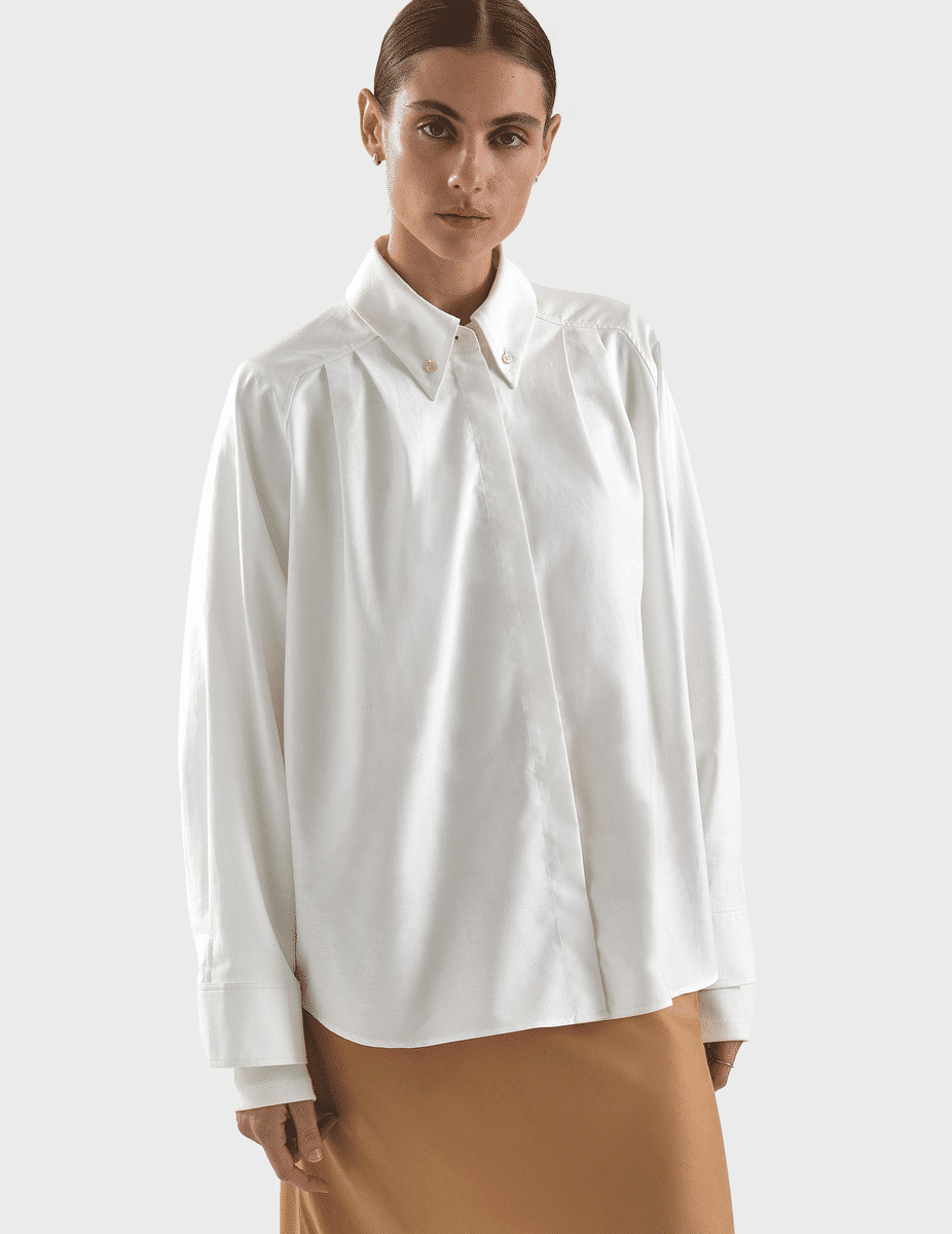 Chemise oversize Flore blanche