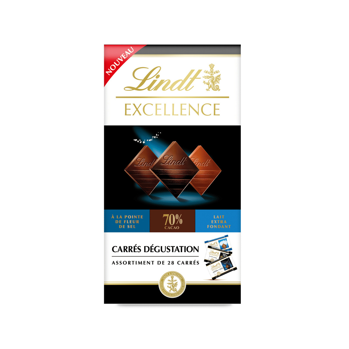 Sachet Excellence 70%,  Fleur De Sel Et Chocolat Au Lait Mini